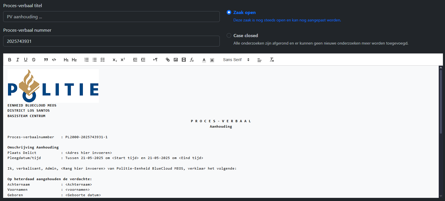 Proces-verbaal schrijven