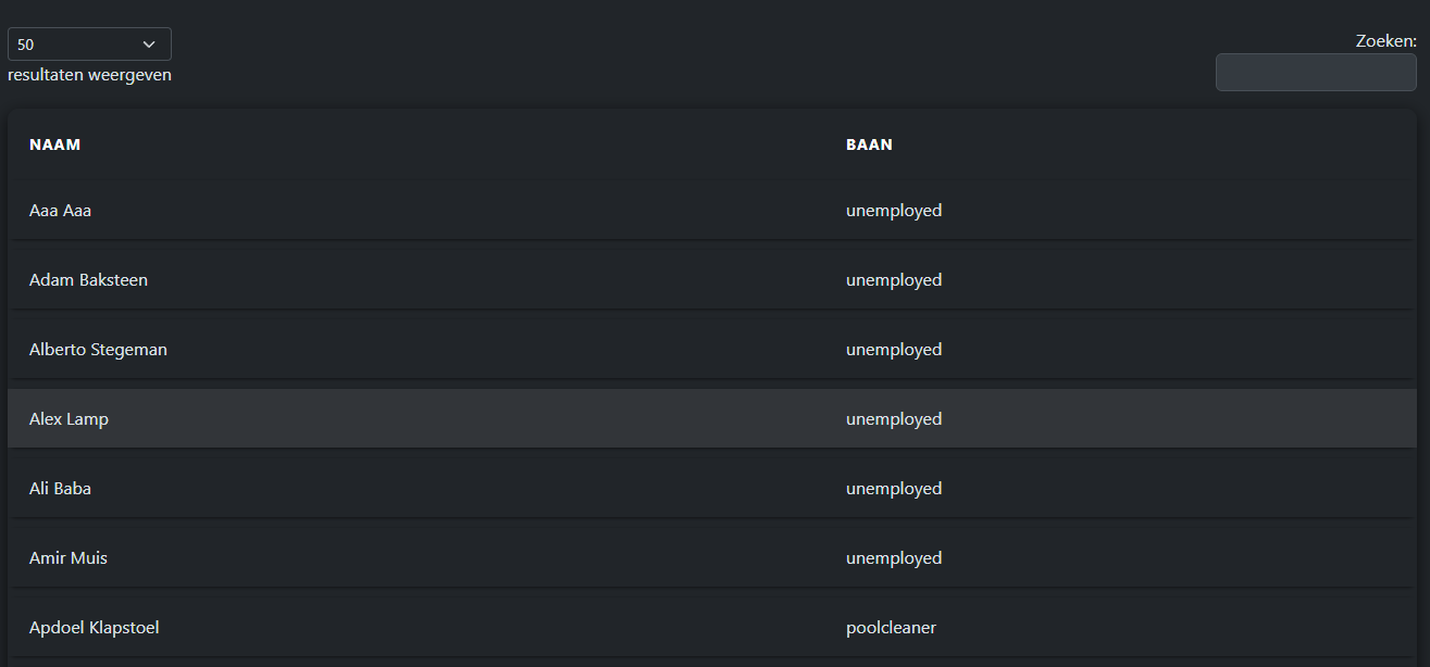 Spelers zoeken